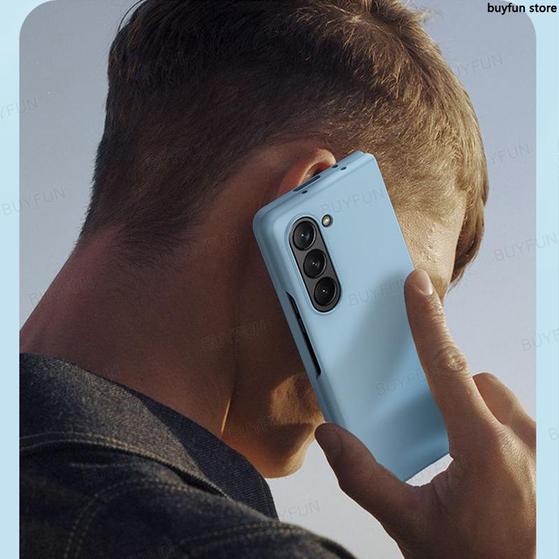 For Samsung Galaxy Z Fold5 5G Fold 5 Zfold5 2023 Skin Feeling Hard PC Phone Case Anti-Knock Protect Shell