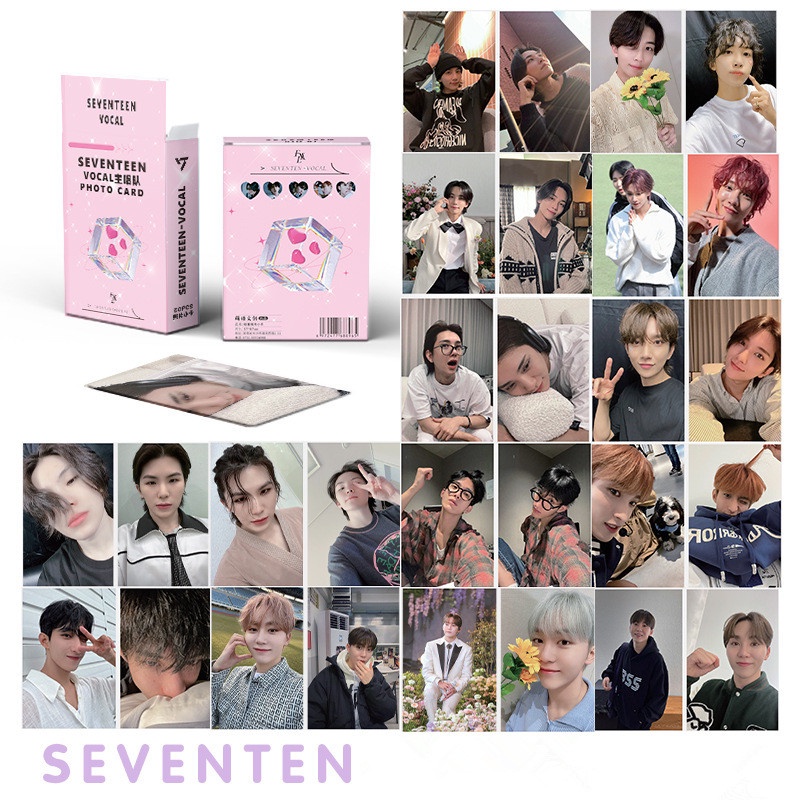 Seventeen Card Wonwoo JUN The8 Tấm Set 50 Thẻ Ảnh Kpop Lomo Card Hình Nhóm Nhạc