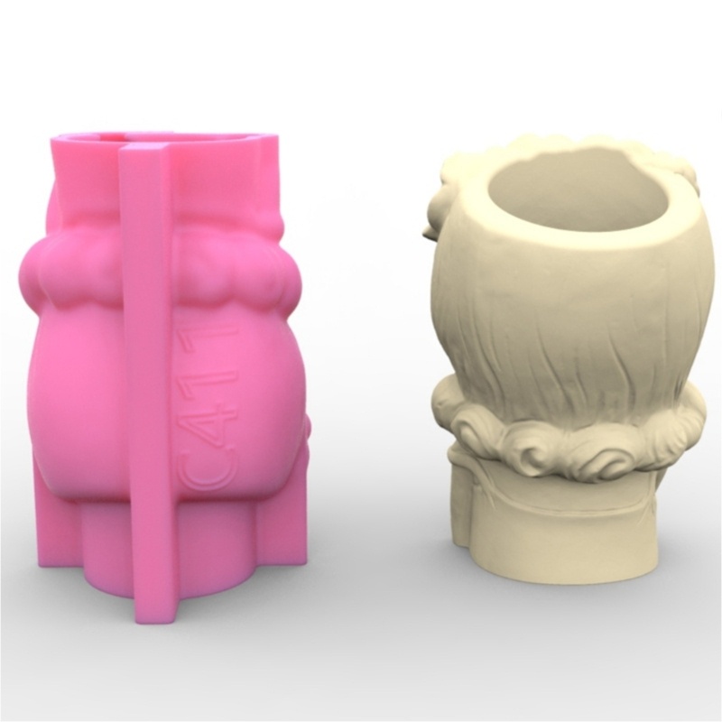 Ivy geometric garland girl thạch cao khuôn silicone hộp lưu trữ khuôn để làm chậu cây mọng nước chậu hoa giá đỡ bút