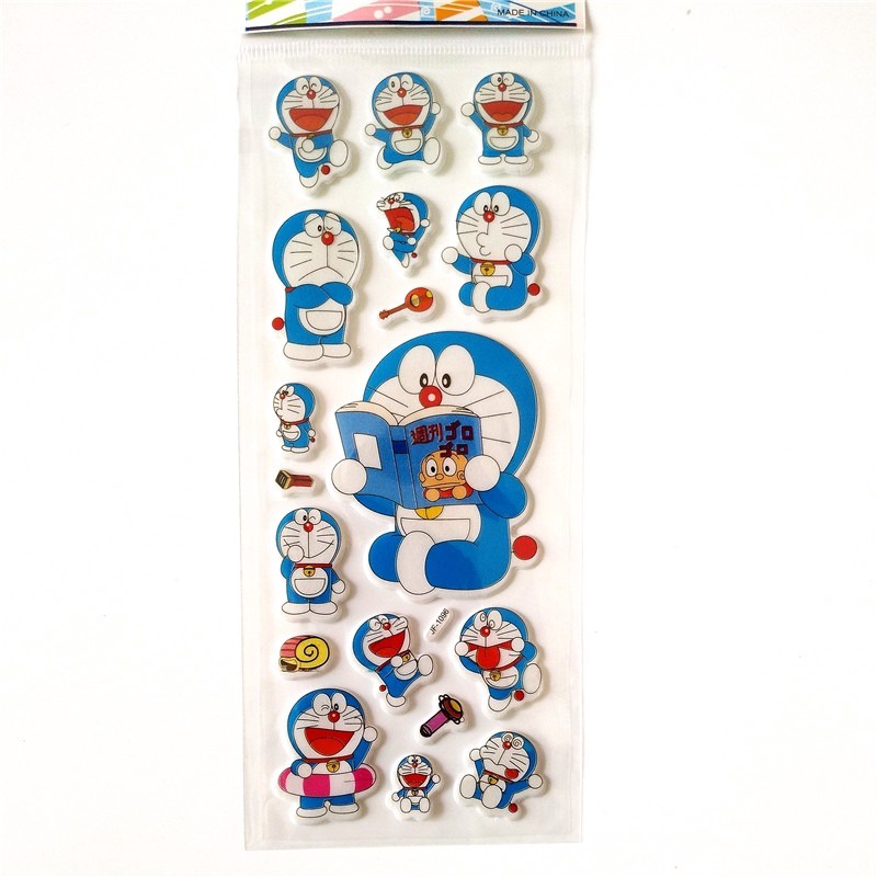 10 tờ anime doraemon hình dán máy 3d robot cat puffy stickers scrapbooking