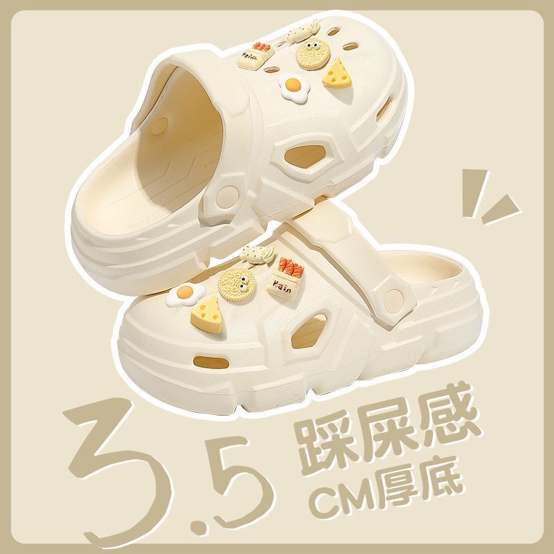 Giày Lười Đế Dày Có Lỗ Thoát Khí Chống Trượt Thời Trang Đi Biển