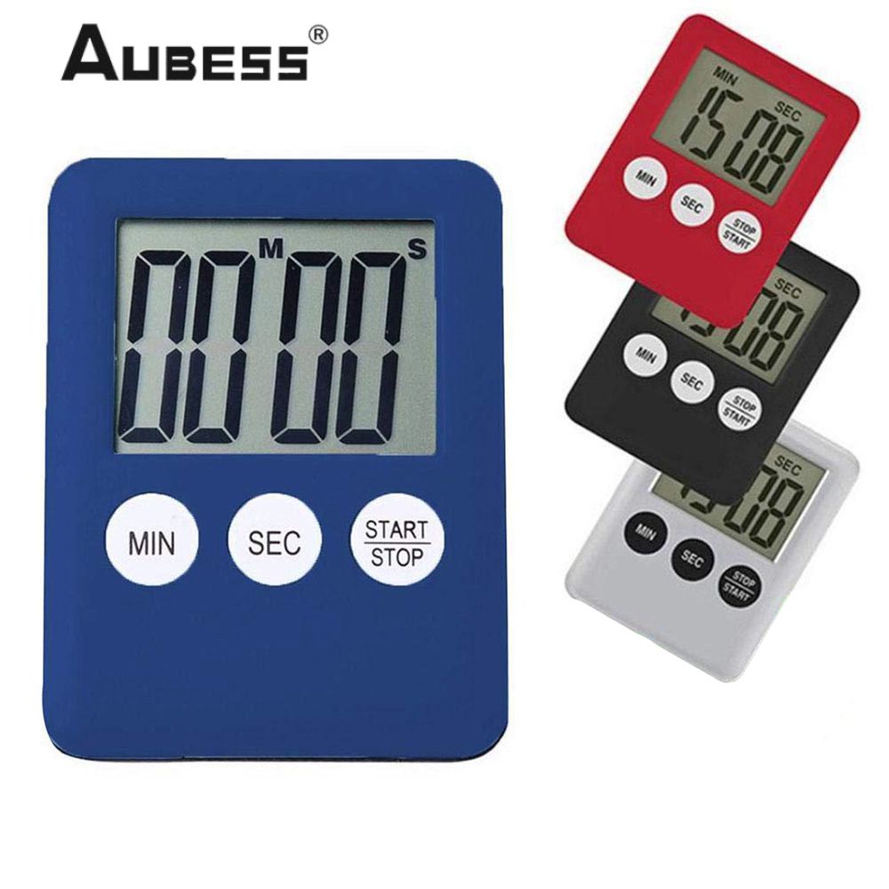 Aubess Aubess Lcd Digital Kitchen Timer Cooking Baking Oven Timer Loud Alarm Clock Magnetic Countdown Back Stand