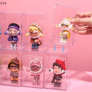 Pjy stackable acrylic mystery box storage frame display frame single trong suốt doll box display stand case đồ chơi chống bụi sưu tầm artcrafts hộp pj
