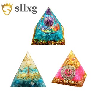 Orgone pyramid crystal stone năng lượng chữa bệnh đồ trang trí chakra reiki tự nhiên
