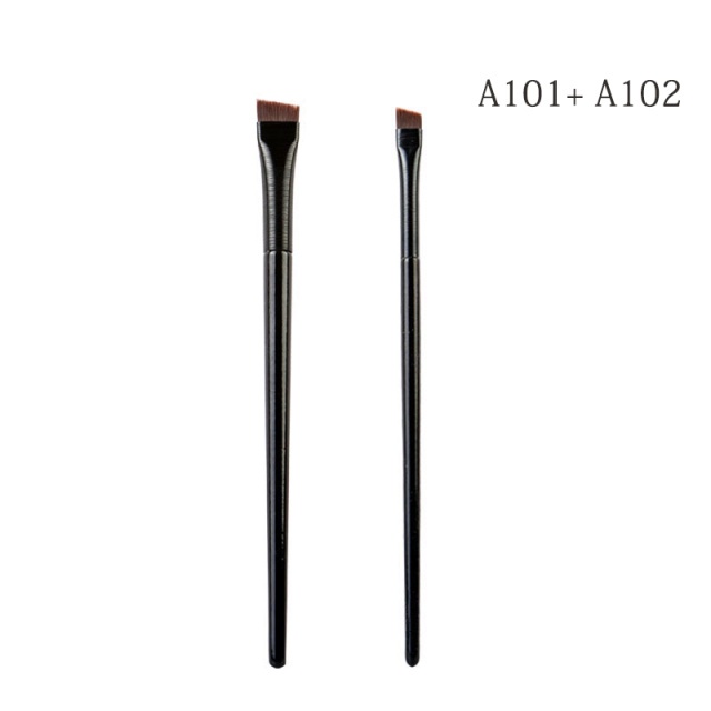 : Còn hàng mới 2 cái / bộ brow contour brush eyebrow eyeliner brush portable small angled eyebrow liner brush women makeup cosmetic tools