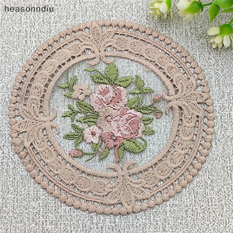 Heasonndiu vintage lace coaster placemat thêu bát ly cà phê coaster plate mat vn