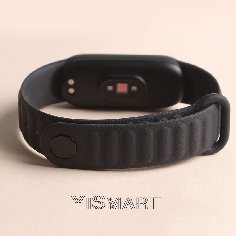 Dây đeo cho xiaomi mi band 7 6 5 nfc giả da silicone vòng đeo tay miband5 thay thế mi band 5 6 7 dây đeo thể thao
