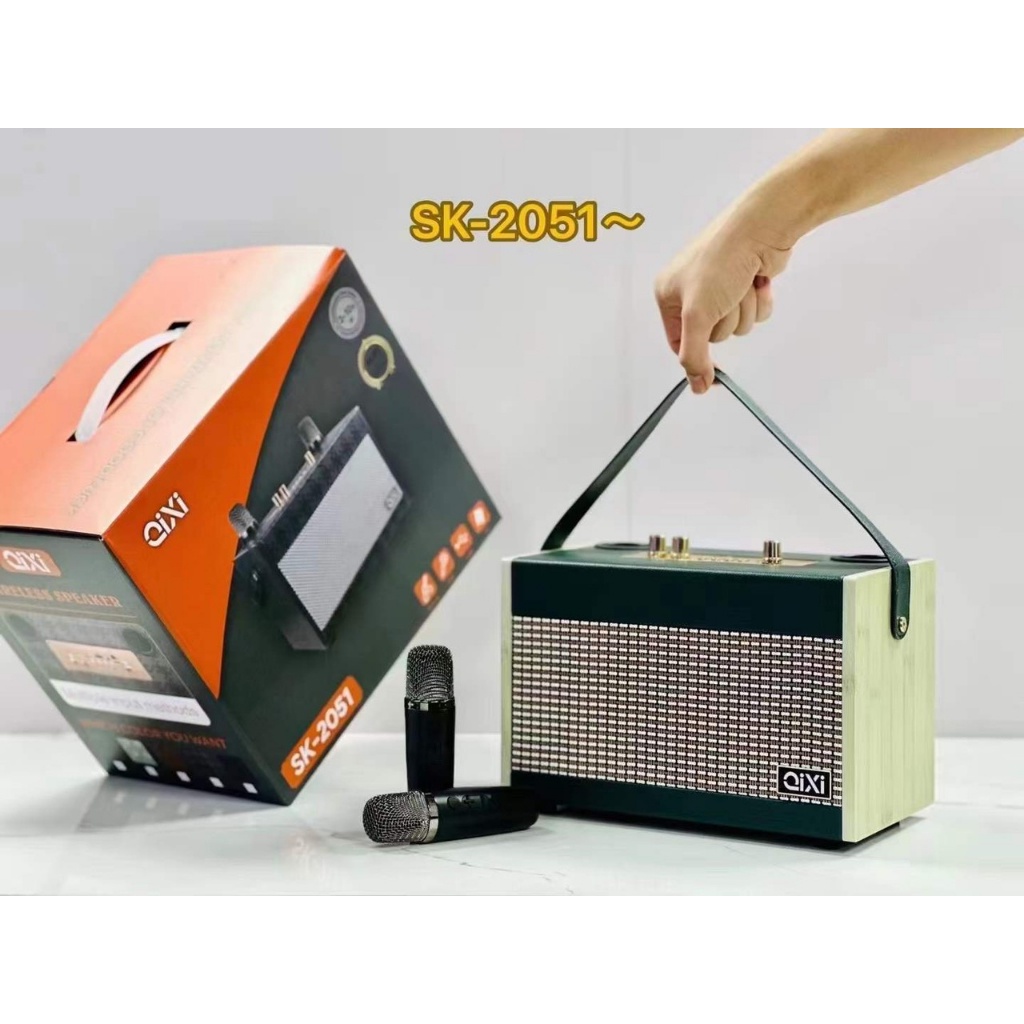 Loa Bluetooth Karaoke SK2051 Âm Thanh Siêu Đỉnh Bản Cao Cấp Nhất Tặng Mic Không Dây Linkeetech