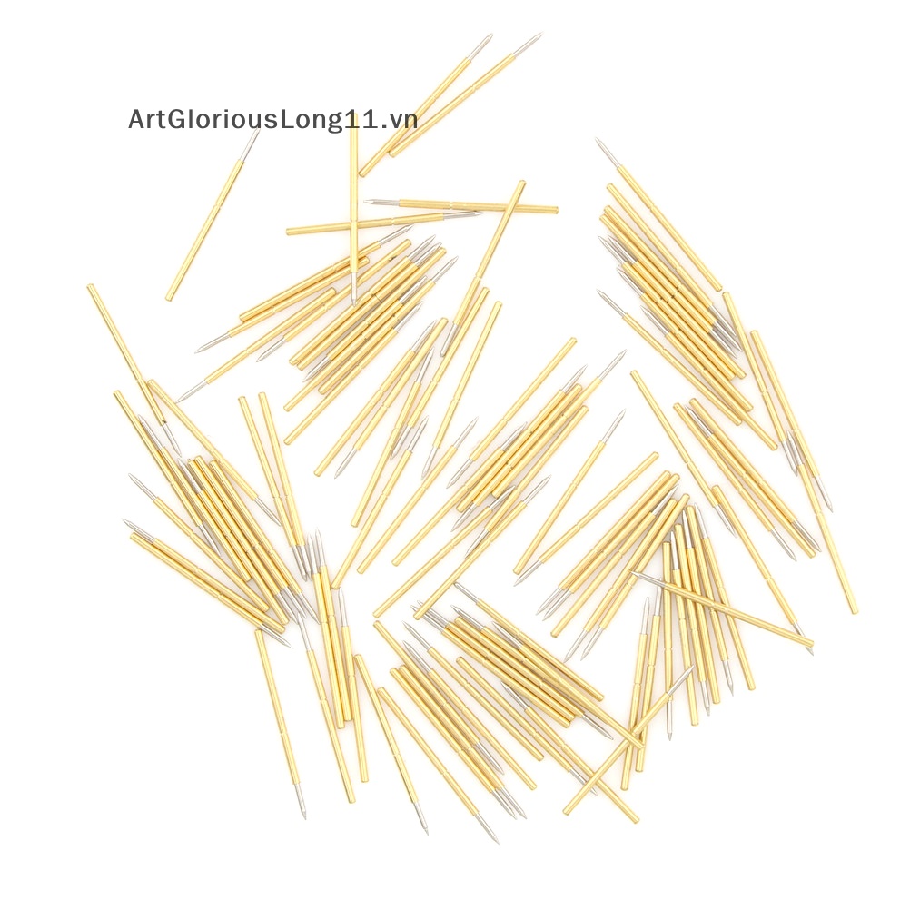 Artgloriouslong new fine 100x p50-b1 dia 0,68mm chiều dài 16mm 75g đầu dò kiểm tra áp suất lò xo pogo pin.