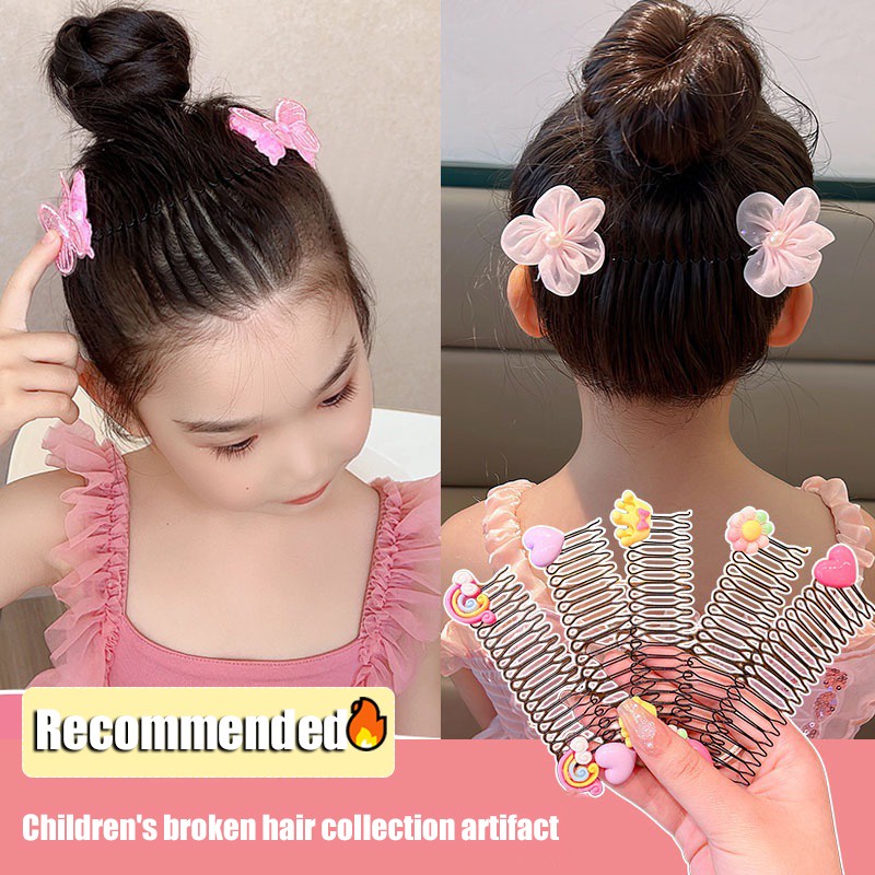 Mới dành cho trẻ em lược thẻ tóc mái công cụ phân loại tóc bị hỏng phim hoạt hình dễ thương kẹp tóc mũ đội đầu cô gái nhỏ lược cài tóc