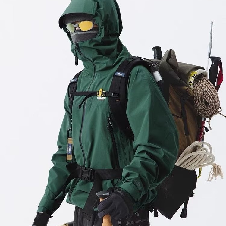 Áo Khoác Thể Thao Dáng Rộng Chống Gió / Thấm Nước Có Mũ Trùm Cá Tính Dành Cho Cặp Đôi