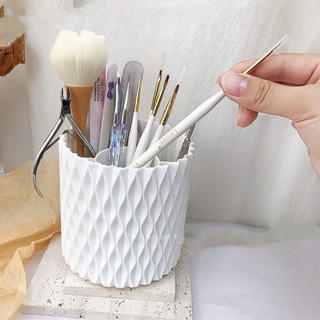 Cốc cắm cọ, dụng cụ nail cao cấp màu trắng