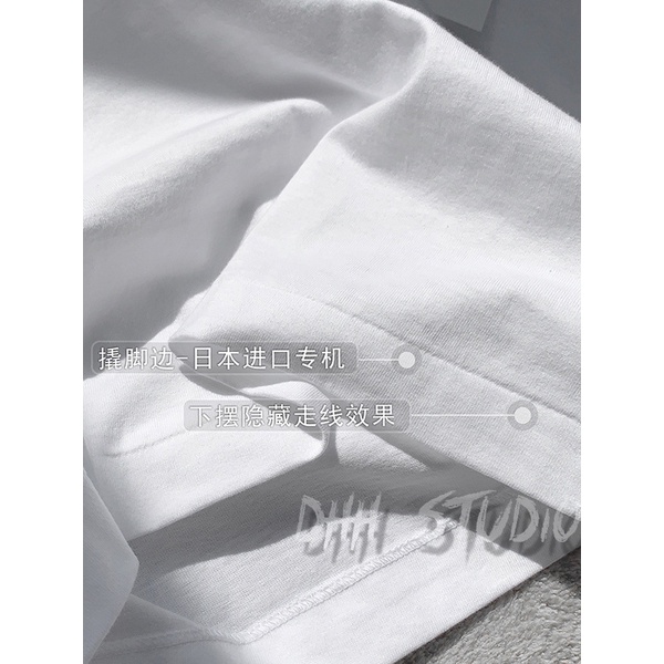 Play 220g fashion brand love cotton T-shirt Baoling black heart embroidery men's and women's play short sleeves