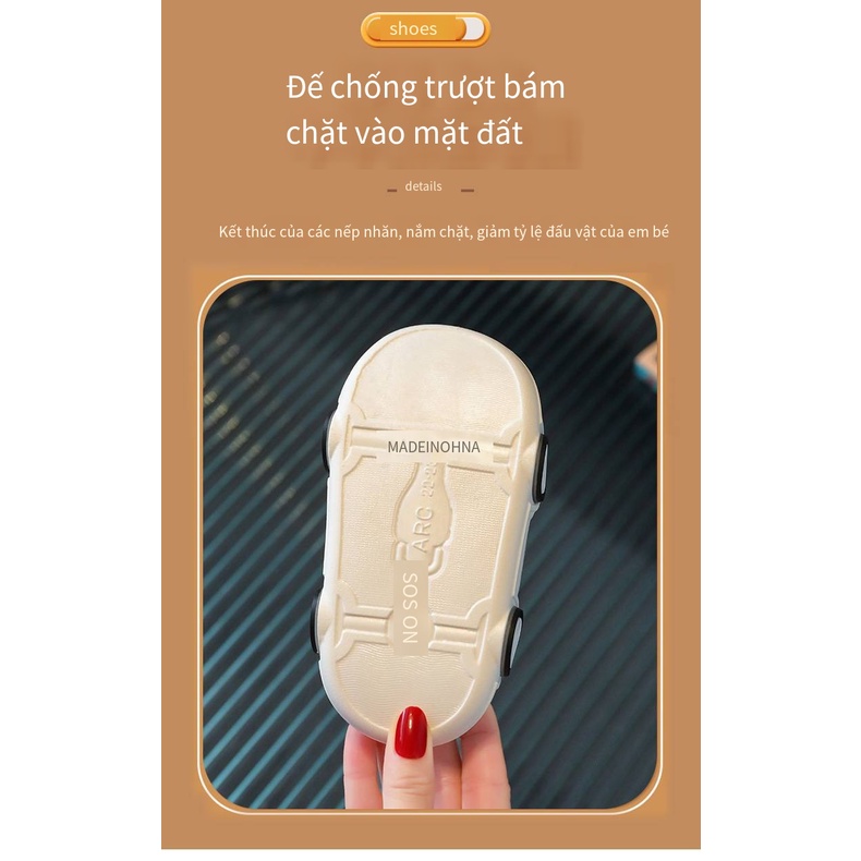 IKIDS Mẫu mới trẻ em trong nhà chống trượt phim hoạt hình phát sáng đáy mềm dép mát