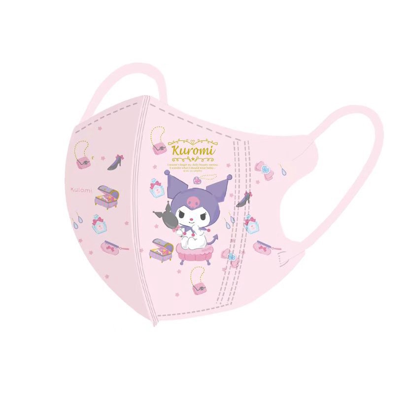 SANRIO Bộ 30 Khẩu Trang Chống Bụi In Hoạt Hình kuromi cinnamoroll 3d Dành Cho Trẻ h0042