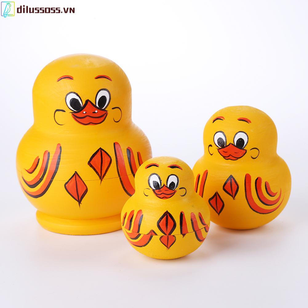 10 lớp đồ chơi vịt vàng matryoshka nga làm tổ búp bê babushka