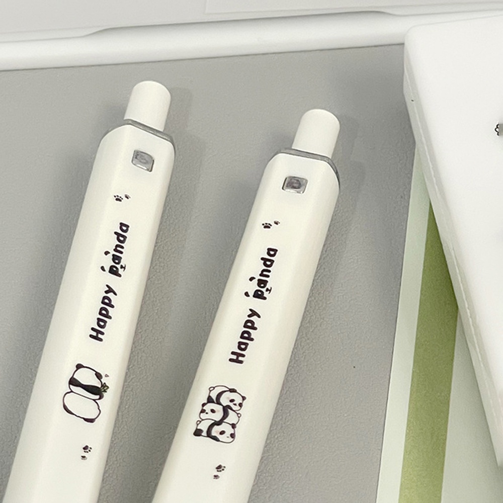 Original panda square pen siêu dễ thương vẻ đẹp cao đẩy bút trung tính trong bút đơn giản bút chữ ký trái tim cô gái bền