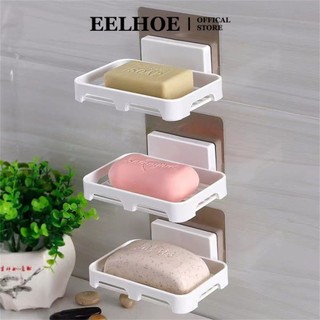 EELHOE Xả Xà Phòng Giá Đỡ Cốc Hút Xà Phòng Khay Xốp Nhựa Xốp Xà Phòng Giá Đỡ Phụ Kiện Phòng Tắm Hộp Đựng Xà Phòng Treo Tường miiki_vn
