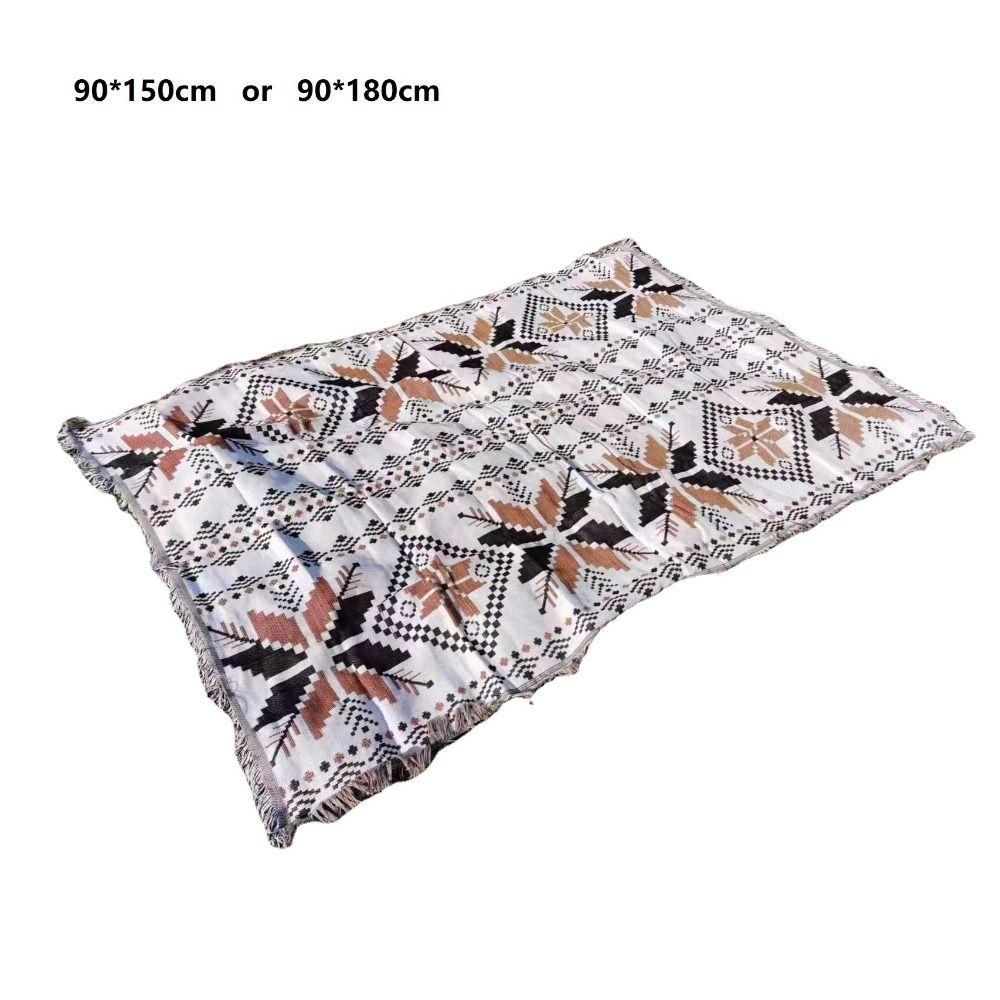 Muvako Thảm cắm trại, mô hình hình học thảm bãi biển dày, sợi polyester gió 90x150cm đạo cụ khăn trải bàn ngoài trời