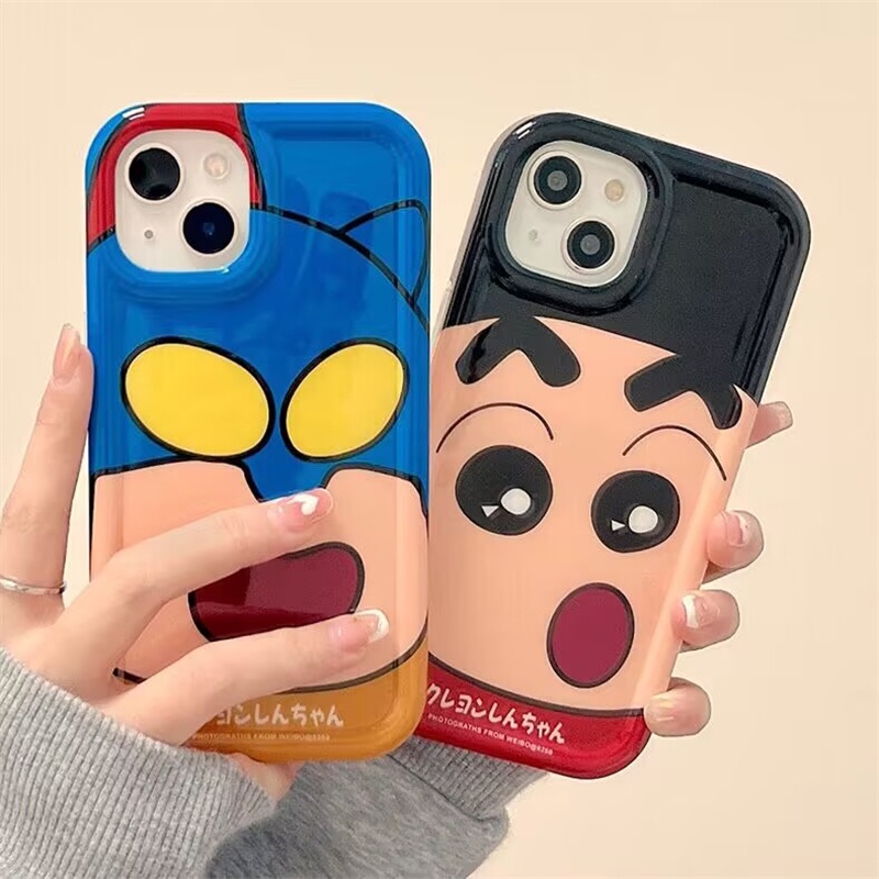 Anime cartoon air cushion dễ thương bút chì màu shinchan action kamen vỏ silicon cho samsung galaxy s20fe s20 s21 s22 s23 s30 plus ultra 5g vỏ mềm tpu trong suốt