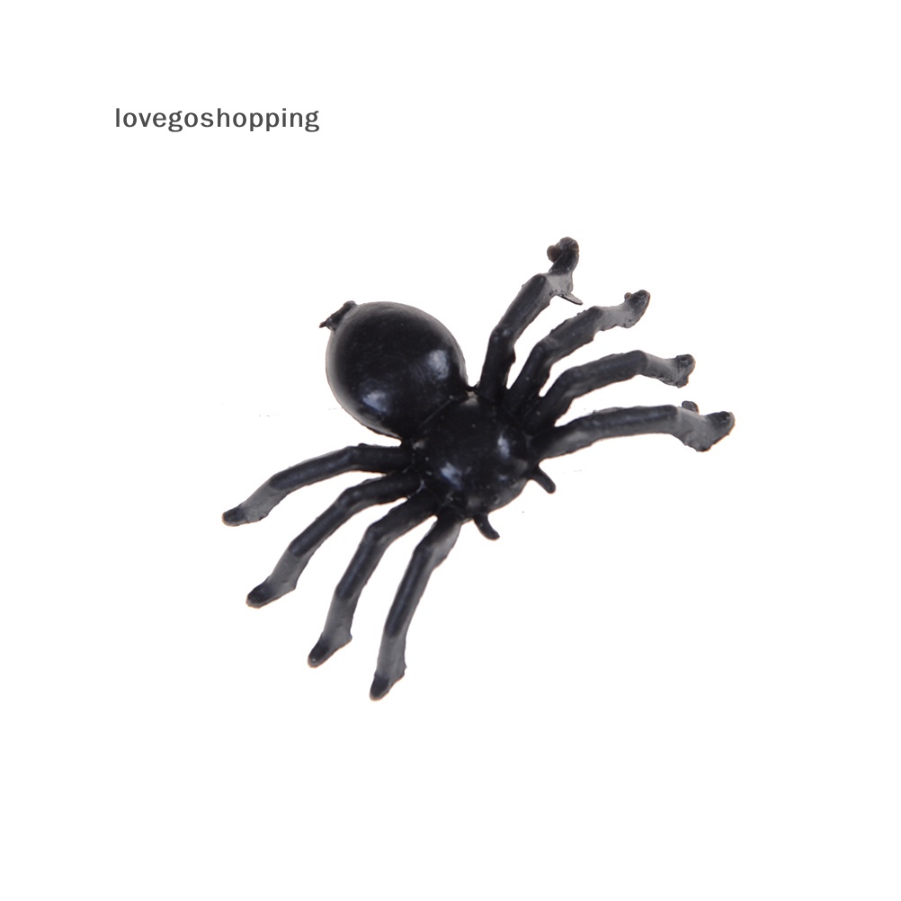 50 cái đồ chơi nhện giả bằng nhựa nhỏ màu đen halloween đạo cụ trò đùa vui nhộn vn