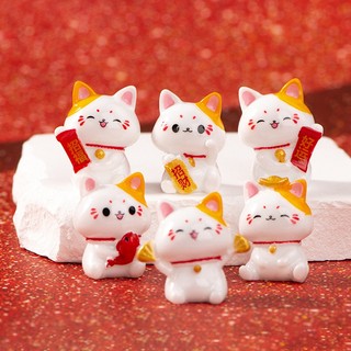 Dễ thương mini wealth cat trang trí nhựa 3d cat thủ công mỹ nghệ trang trí xe trang trí nội thất