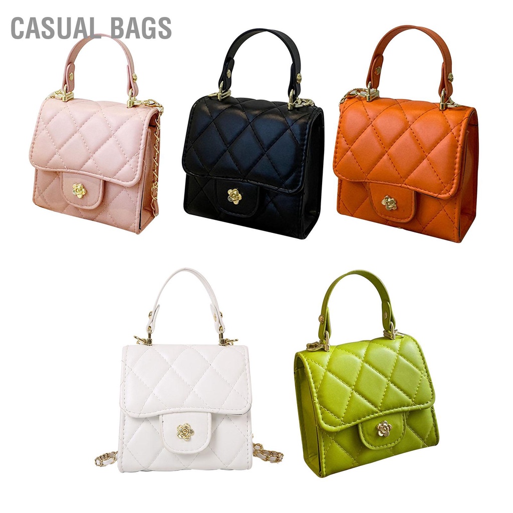 Có hàng sẵn Casual Bags Túi Xách Tay Đeo Vai Dây Xích Họa Tiết Kim Cương PU Ví Nữ Cho Tiệc Du Lịch