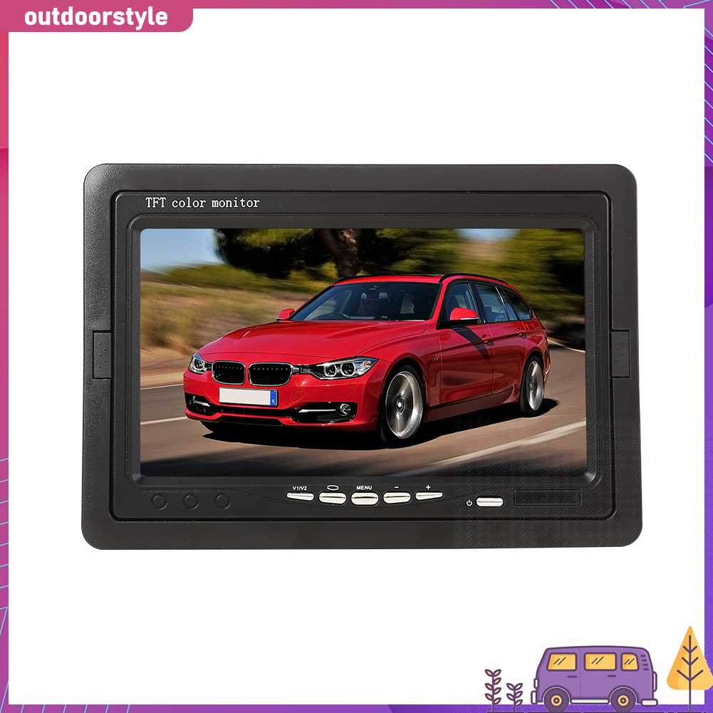 Màn Hình Tft Lcd 7 Inch Gắn Kính Chiếu Hậu Xe Hơi
