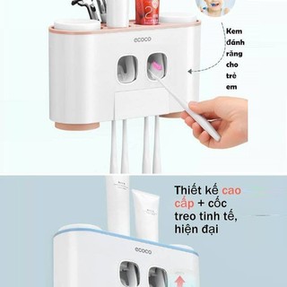 Bộ nhả kem đánh răng tự động COCO (tặng kèm 4 cốc)
