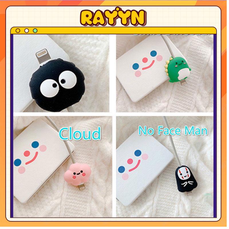 Vỏ bảo vệ cáp dữ liệu Bánh mì dễ thương Đám mây Quái vật nhỏ Phim hoạt hình-RA