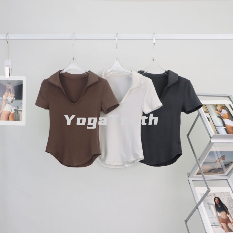 Áo Thun Thể Thao Tay Ngắn Cổ Chữ U Quyến Rũ Thời Trang Cho Nữ