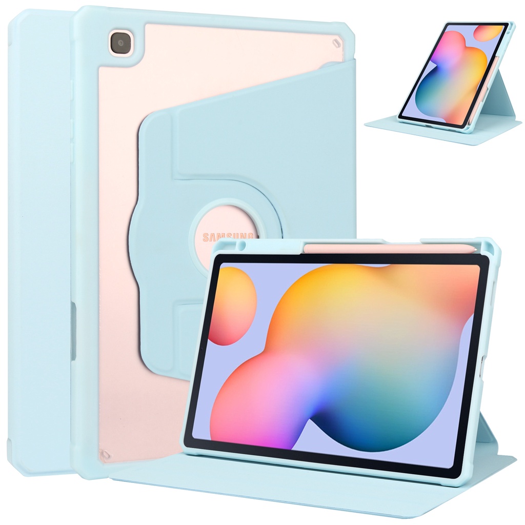 360° Bao Da Máy Tính Bảng Có Ngăn Đựng Bút Cho Samsung Galaxy Tab S6 Lite P613 P619 Tab s6lite10.4inch 2020 2022 Samsung Tab SM-P610 SM-P615