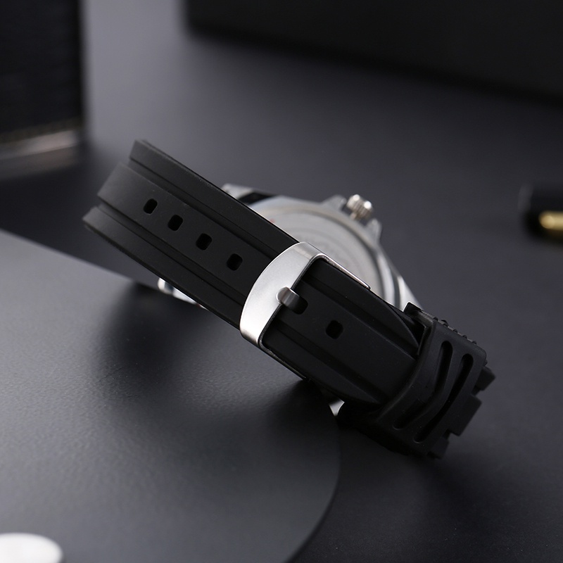 Đồng Hồ Quartz Mặt Tròn Dây Silicone Thời Trang Doanh Nhân Hàng Đầu Năm 2023