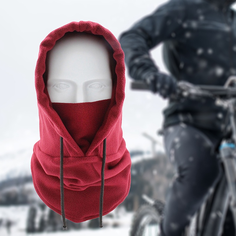 Fancy Mới Mũ Trùm Đầu Thể Thao Mùa Đông Chống Gió Giữ Ấm Có Đệm Lót Vải Lông Đi Xe Đạp Trượt Tuyết Ngoài