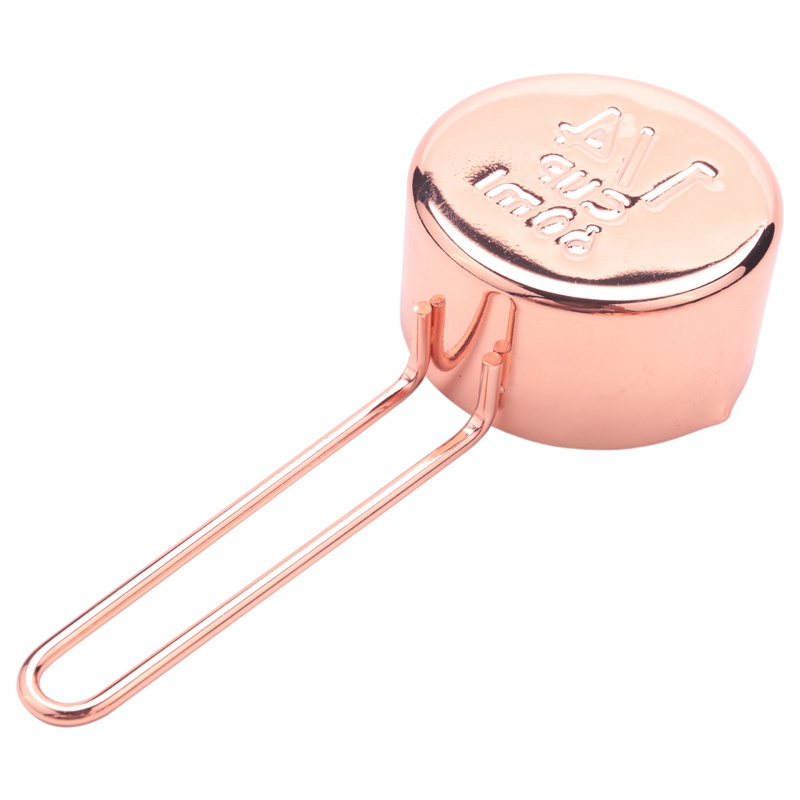 Bộ 8 Muỗng Đo Lường Bằng Thép Không Gỉ Màu Vàng Hồng Khắc Chữ Tiện Dụng Cho Nấu Nướng