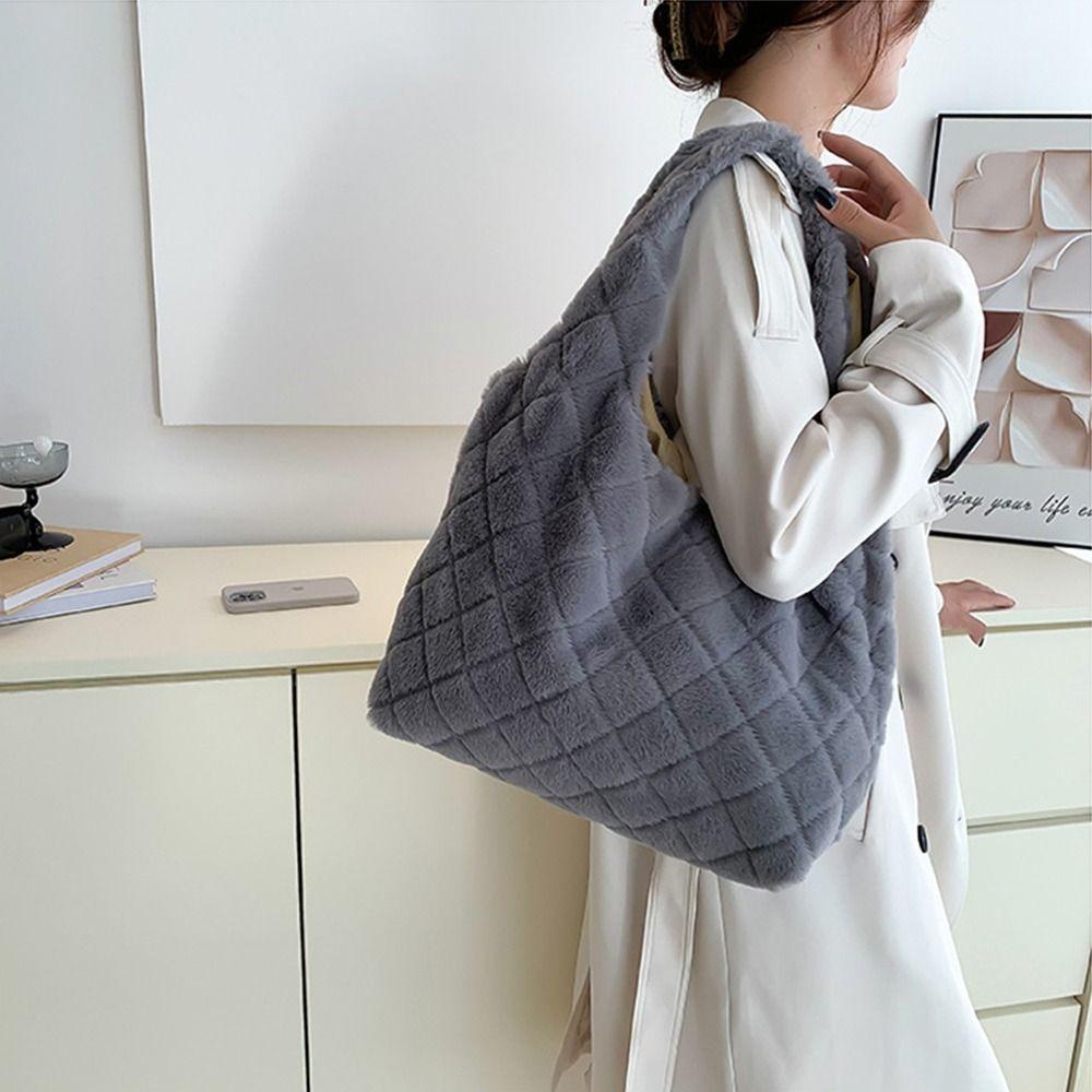 Túi Xách Đeo Vai Bằng Lông Nhung Kích Thước Lớn