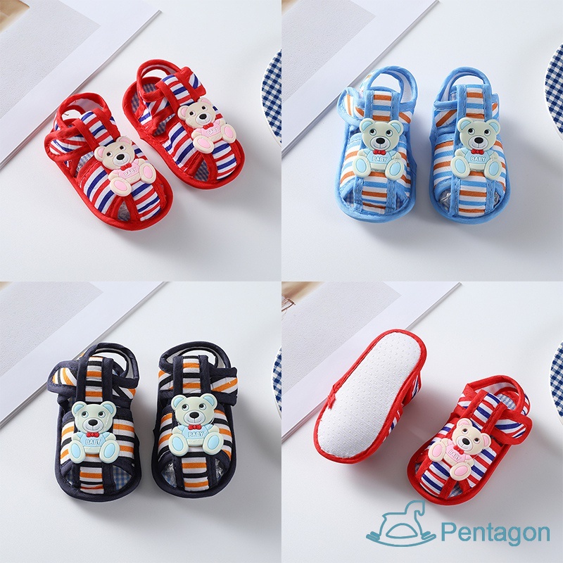 Xăng đan Tập Đi Trọng Lượng Nhẹ In Họa Tiết Hoạt Hình Mùa Hè Cho Bé 0-12 Tháng Tuổi Walkers