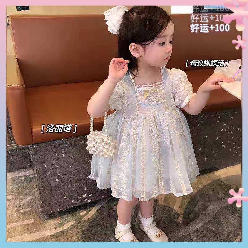Đầm Công Chúa Lolita Phong Cách Phương Tây Mẫu Mới 2023 Thời Trang Mùa Hè Dành Cho Bé Gái