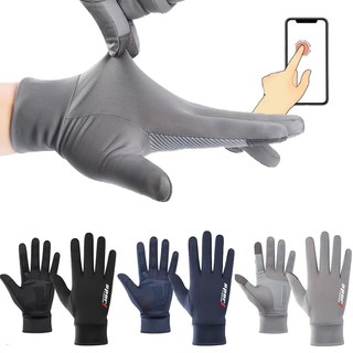 Găng tay lái xe chống nắng UV bằng lụa lạnh thoáng khí tiện lợi