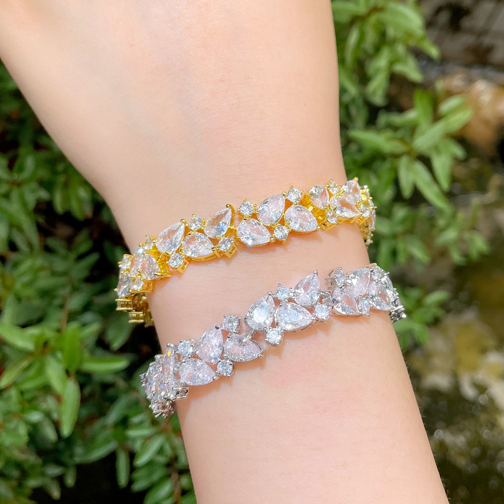 Vòng Tay Đính Đá Zircon Dễ Phối Đồ Thời Trang Cho Nữ