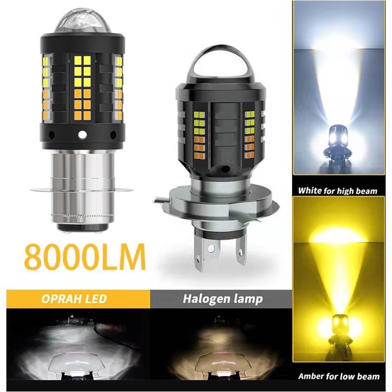 Đèn Pha LED Canbus Cho Xe Máy T19 P15D H4 H6 2016 BA20D 73SMD DC12V-60V 8000LM