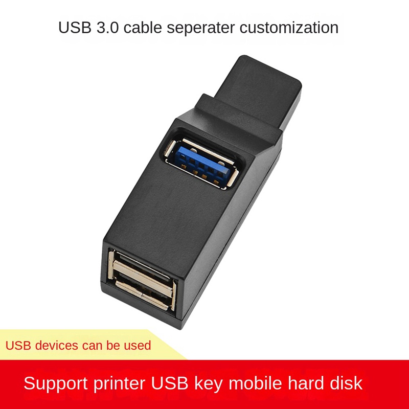 Set 2 Bộ Chia 3 Cổng USB 3.0 2.0 Tốc Độ Cao Cho PC Laptop