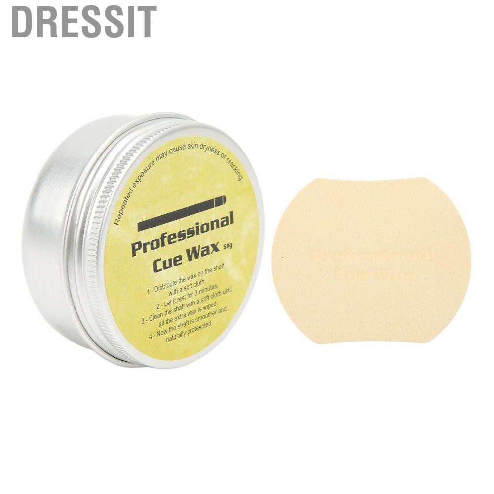 Dressit Stick Cue Wax  Silky Pool Shaft Protective with Polishing Sheet for Wooden Shafts