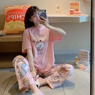 Đồ bộ thun Gấu Thỏ tay ngắn