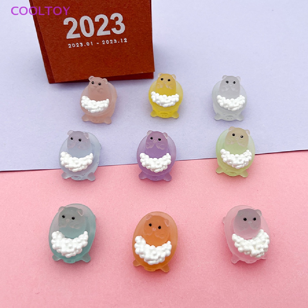 Cooltoy Bộ 2 Tượng Heo Hoạt Hình 3D Phát Sáng Trong Bóng Tối Trang Trí