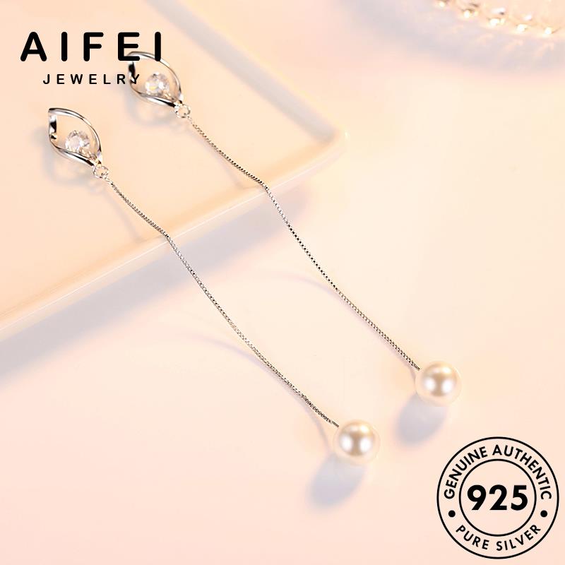 AIFEI JEWELRY nước nữ Thời chất nguyên khuyên bản trang kiện giọt thật quốc ngọc 925 tai bông bạc phụ sức trai khí hàn thời tua xỏ tròn vành E614
