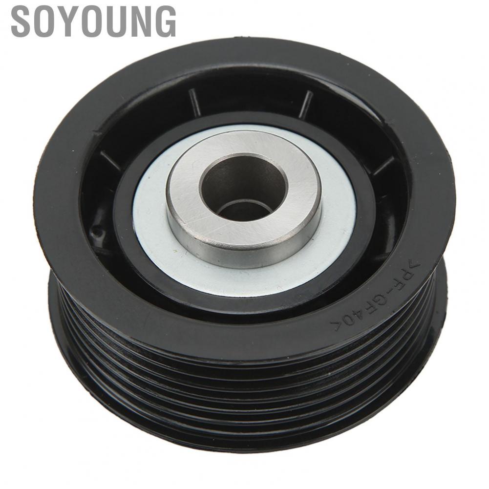 Soyoung Drive Belt Idler Pulley Accessory  High Precision Temperature Resistant MD368210 Rust Proof for Vehicle