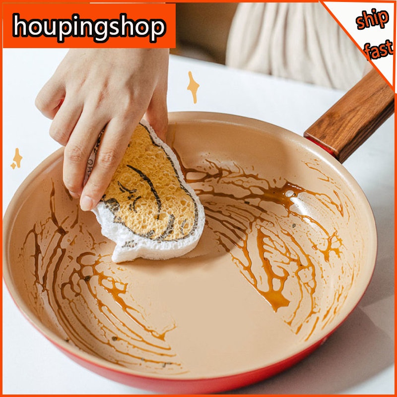 Miếng Bọt Biển Rửa Chén Dễ Thương Có Nút Hít Mạnh