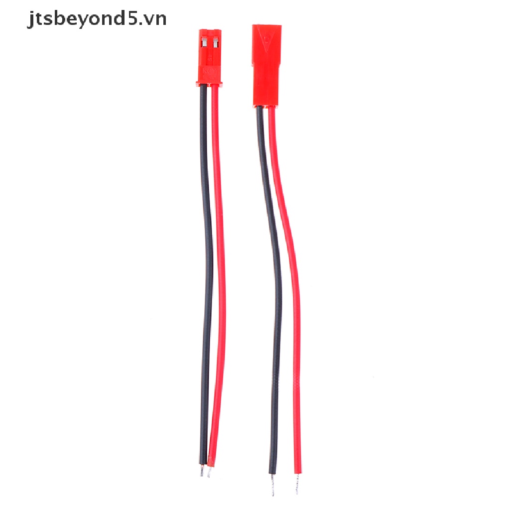20 cái Đầu nối 2 chân nam nữ jst cắm cáp 22 dây awg cho pin rc ..