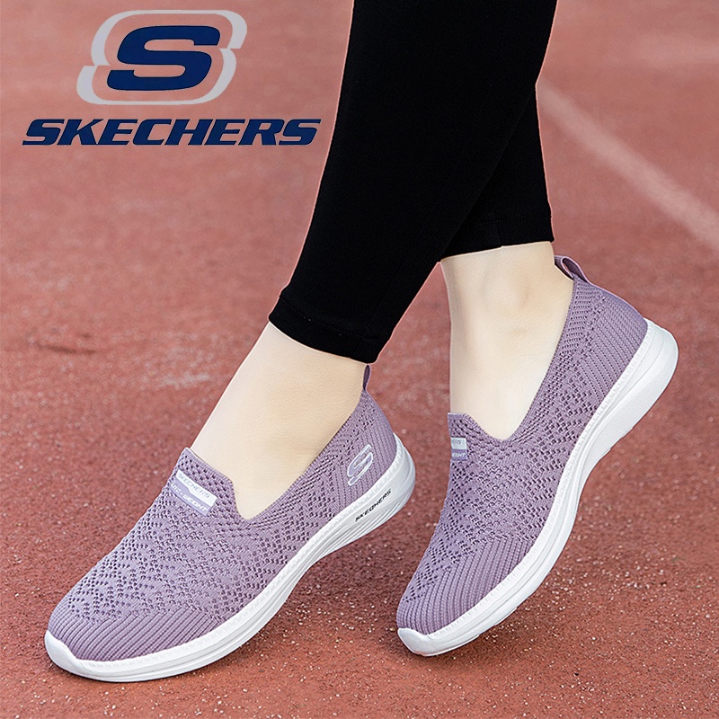 Giày Skechers_Giày Nhẹ Nhàng Chống Trượt Không Dệt Đơn Giản Cho Nữ